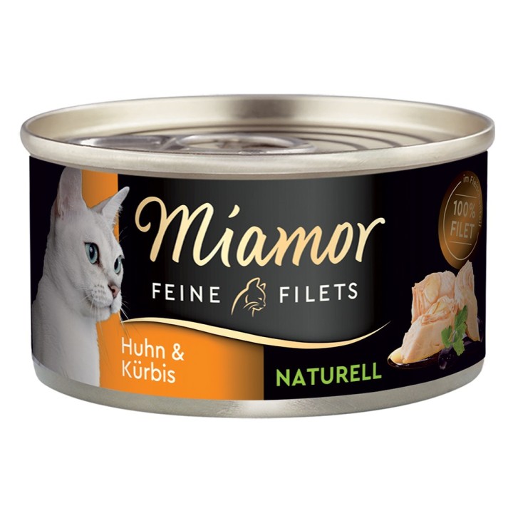 Miamor Feine Filets Naturelle 6 x 80 g - Huhn & Kürbis