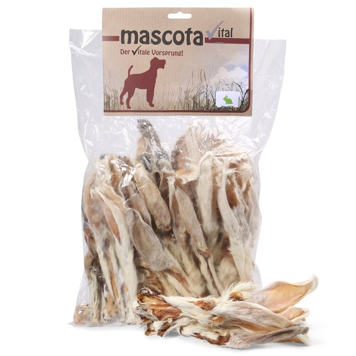 Mascota vital Kaninchenohren mit Fell 500g