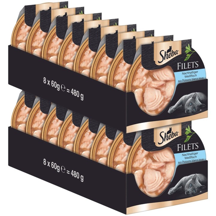 Sheba Filets 32 x 60 g - Weißfisch