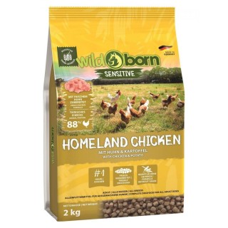 WILDBORN Homeland Chicken 2 kg Hundefutter getreidefrei mit Huhn erwachsene Hunde