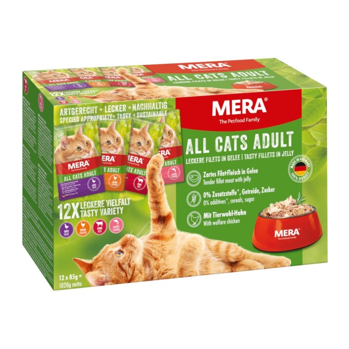 Mixpaket mera Cats Adult 12 x 85 g - 12 x 85 g