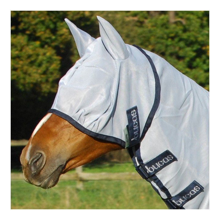 Bucas Buzz-Off Fly Mask - silver/blue - Fliegenmaske