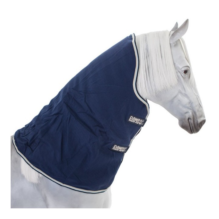 Horseware Rambo Optimo Stable Hood 200g - Navy/Beige