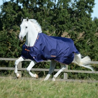 Bucas Therapy Turnout 300g - Navy/Orange