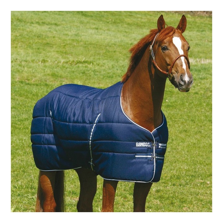 Horseware Rambo Stable Rug 400g - Navy & White