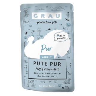 GRAU Adult Getreidefrei 16 x 125 g - Pute Pur