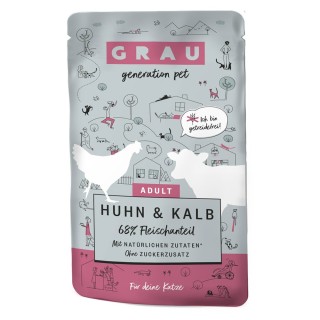 GRAU Adult Getreidefrei 16 x 125 g - Huhn & Kalb
