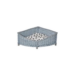 Hundebett Haustierbett Katzensofa Weichem Bezug Katzensofa Weide Plüsch Grau 68 x 68 x 32 cm