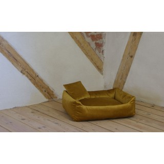 Kuschelsofa Samt senf Gr.2