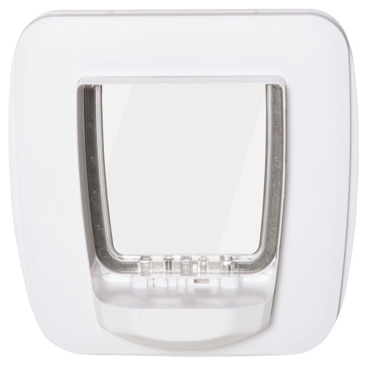 Katzenklappe Hundeklappe 4 Verschluss-Optionen mit Magnet Haustierklappe für Innentür Klappe für Haustiere bis 9 kg 30 x 29 x