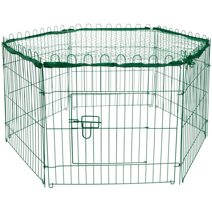 Freilaufgehege, 6-eckig, grün