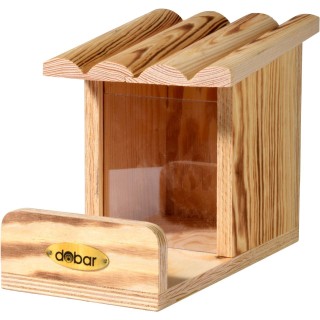 Eichhörnchen-Futterstation, geflammt