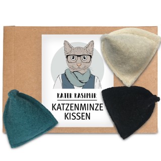 Kater Kasimir Katzenminze-Kissen - 3er Set