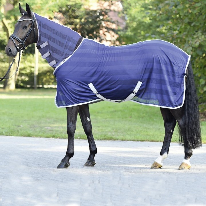 Busse Transport-Fliegendecke STRIPE PLUS - navy (silber)