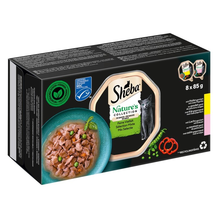 Sparpaket Sheba Nature's Collection in Sauce 64 x 85 g - Feine Vielfalt