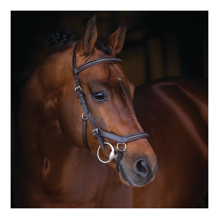 Horseware Rambo Micklem Deluxe Competition Eng Lthr. - Dark Havana