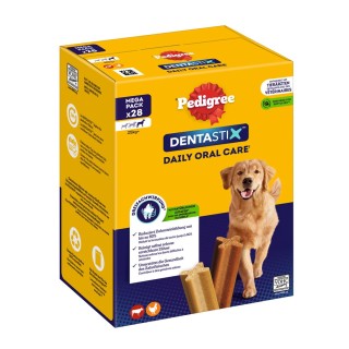 Zahnpflege Snack: Pedigree Dentastix für große Hunde (25 kg) - Multipack (28 Stück)