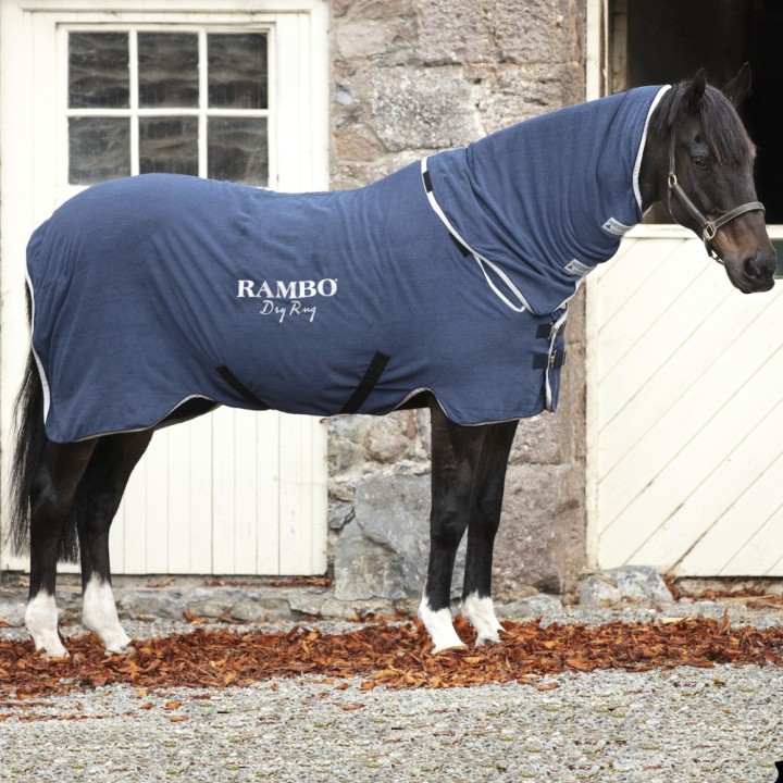 Horseware Rambo Dry Rug - Navy/Silver