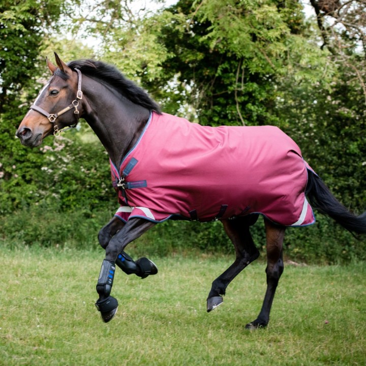 Horseware Rambo Original with Leg Arches Turnout Lite 0g - Burgundy