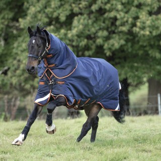 Horseware Rambo Supreme Turnout Lite 50g - Navy/Orange