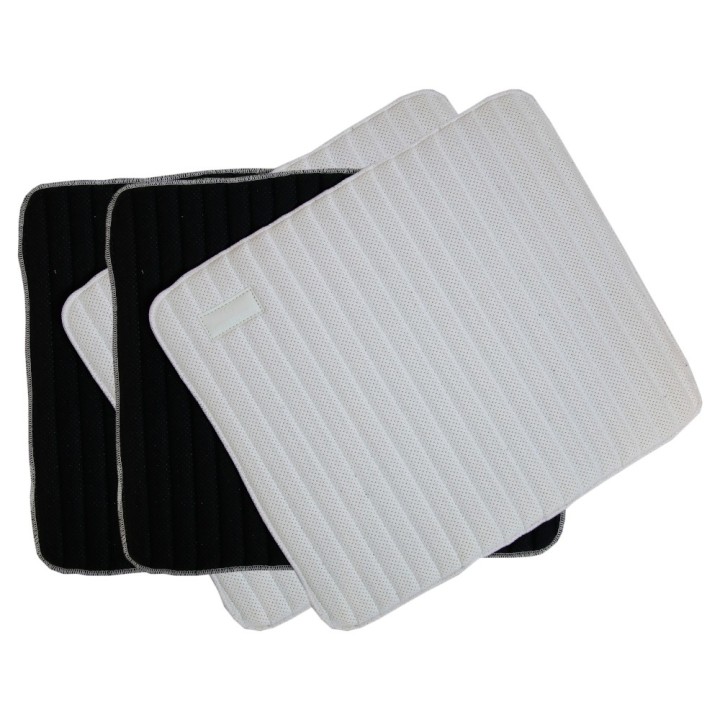 Kentucky Horsewear Bandagenunterlagen für die Arbeit 4er-Set 45 x 30 cm - Schwarz/Weiß