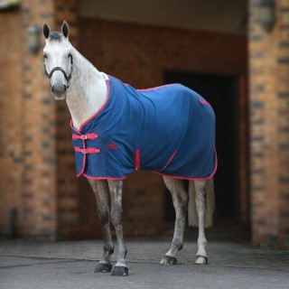 Weatherbeeta Fleece Cooler Standard - blueberry/pink