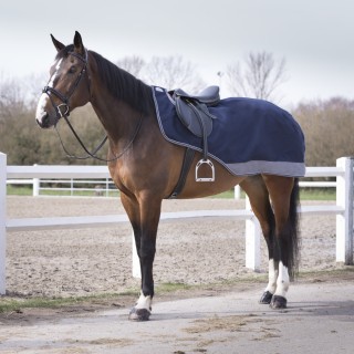 Equithème Tyrex 600D Nierendecke - marineblau/grau