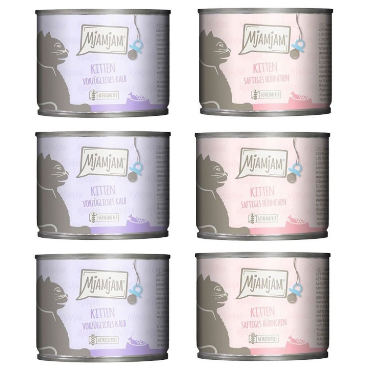 Probierpaket MjAMjAM Kitten 6 x 200 g - Mixpaket (2 Sorten)