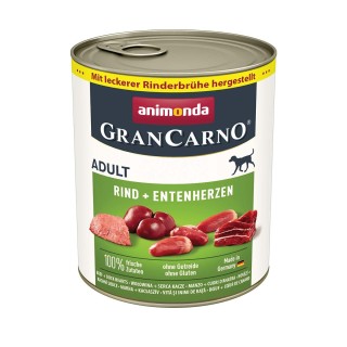 animonda GranCarno Rind und Entenherz 6x800g