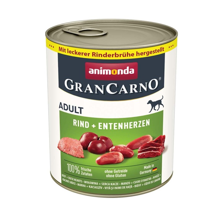 animonda GranCarno Rind und Entenherz 6x800g