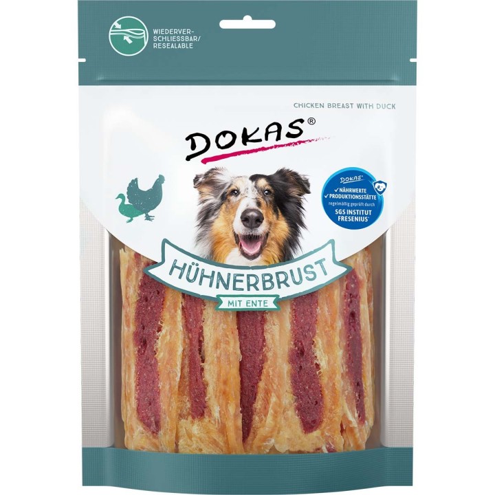 Dokas Hundesnack Hühnerbrust mit Ente 220g