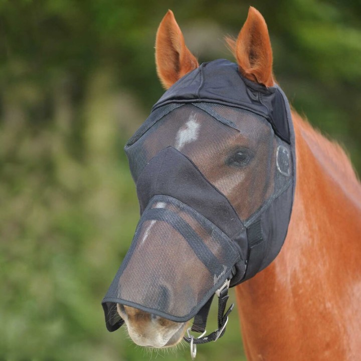 Waldhausen Fliegenmaske Premium ohne Ohren- und mit Nasenschutz