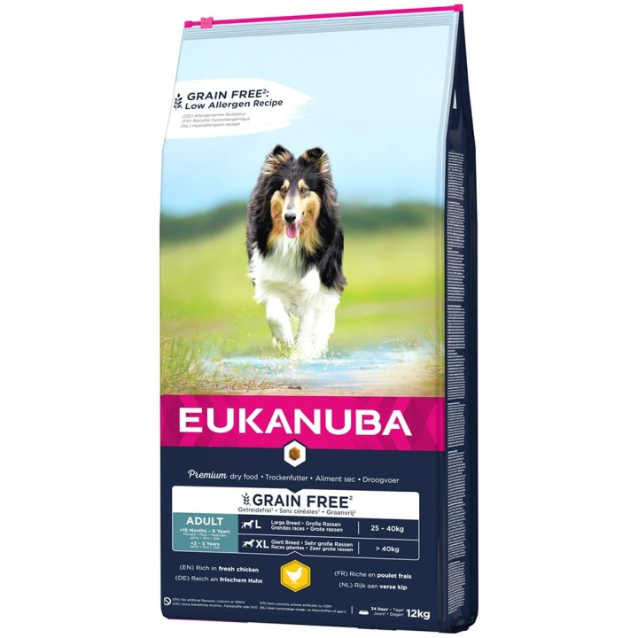 Eukanuba Grain Free Adult Large Breed Huhn - 12 kg
