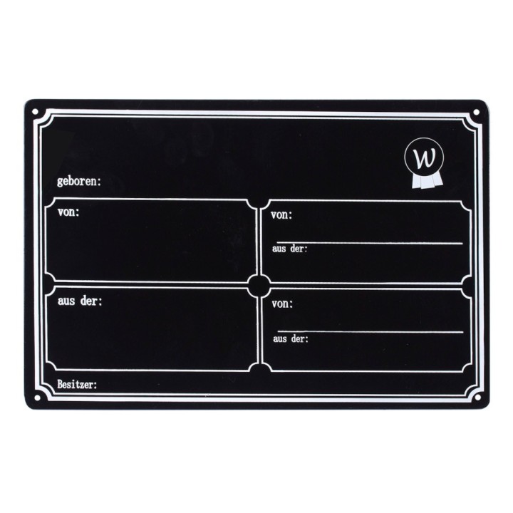 Waldhausen Boxenschild Metall