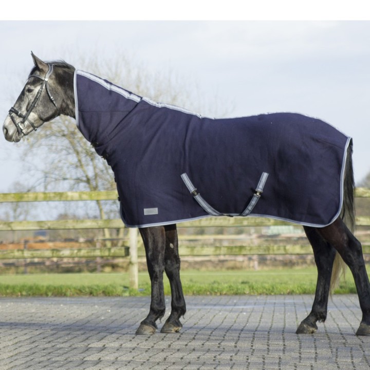 QHP Wolldecke mit Hals - blau