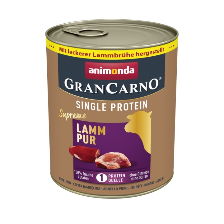 animonda GranCarno Adult Single Protein Supreme 6 x 800 g - Lamm Pur