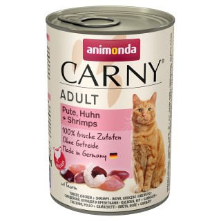 animonda Carny Adult 6 x 400 g - Pute, Huhn & Shrimps