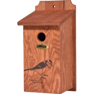 Nistkasten mit Siebdruckmotiv "Blaumeise"