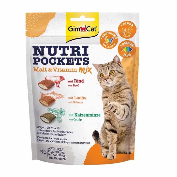 GimCat Nutri Pockets Malt&Vitamin Mix 5x150g