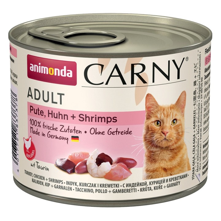 animonda Carny Adult 6 x 200 g - Pute, Huhn & Shrimps
