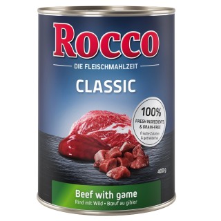 Rocco Einzeldose 1 x 400 g - Probierpreis! - Classic: Rind mit Wild