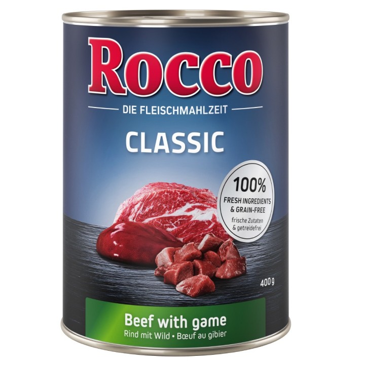 Rocco Einzeldose 1 x 400 g - Probierpreis! - Classic: Rind mit Wild