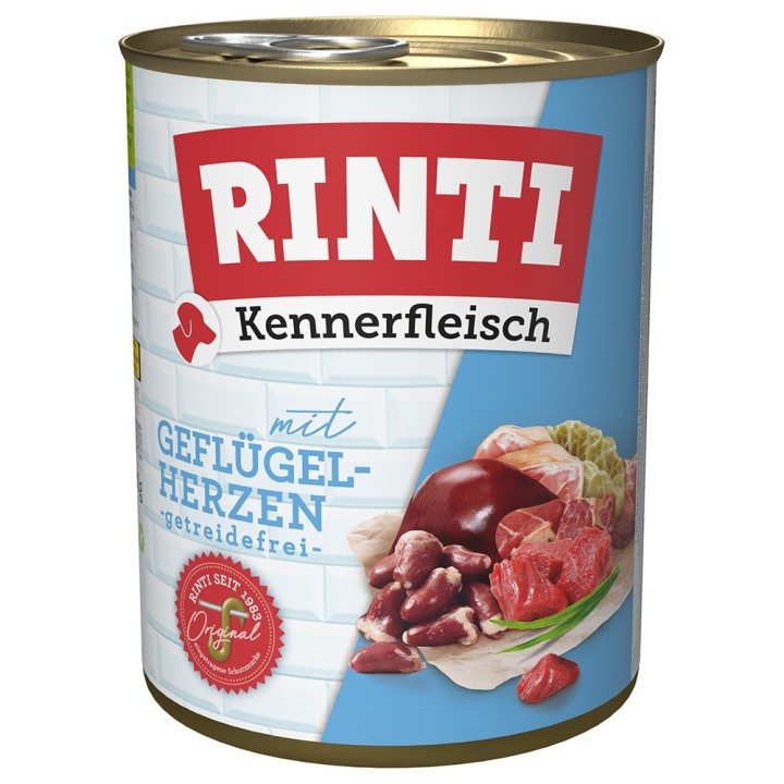 Sparpaket RINTI Kennerfleisch 24 x 800g - Geflügelherzen