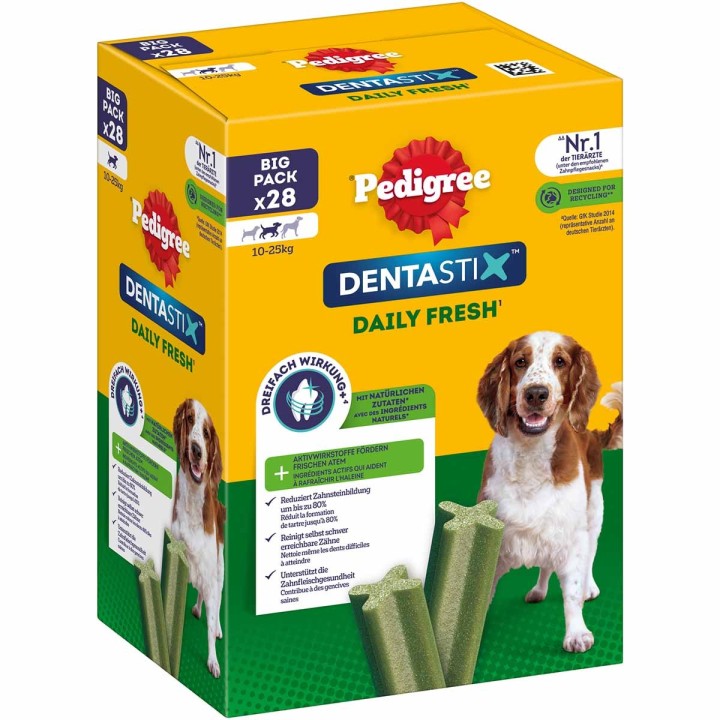 Pedigree DentaStix Fresh 28 Stück für mittelgroße Hunde