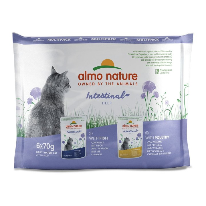 Almo Nature Holistic Digestive Help Multipack mit Fisch&Geflügel 6x70g