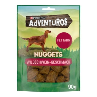 Purina AdVENTuROS Nuggets, Hundeleckerli fettarm mit Wildschweingeschmack 10x90g