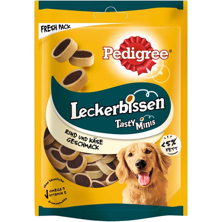 Pedigree Leckerbissen Mini-Happen mit Käse und Rind 140g 1x 140g