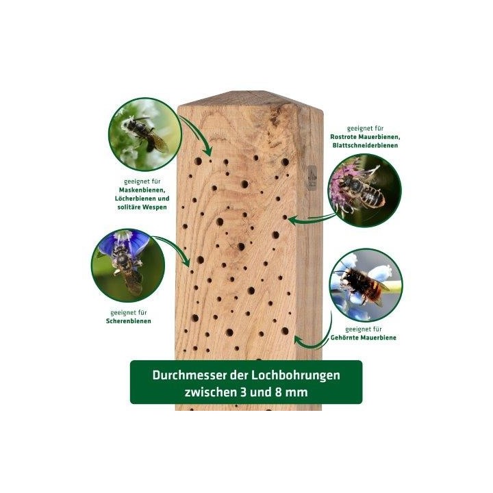 Gardigo Wildbienen-Hotel Deko-Säule 80 cm