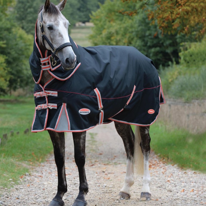 Weatherbeeta Comfitec Premier mit Therapy-Tec Detach-A-Neck Lite Plus 50g - black/silver/red