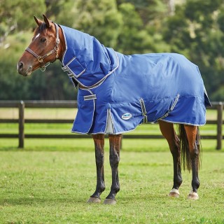 Weatherbeeta Comfitec Premier Free II Detach-A-Neck Medium/Lite 100g - dark blue/grey/white